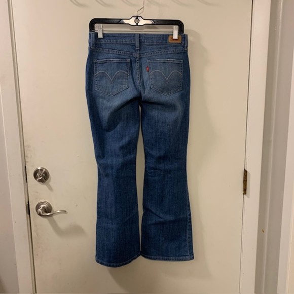 Levis Womens Blue Medium Wash Low Rise Wide Leg Curvy Cut 528 Jeans Size 7 S/C - Picture 3 of 8